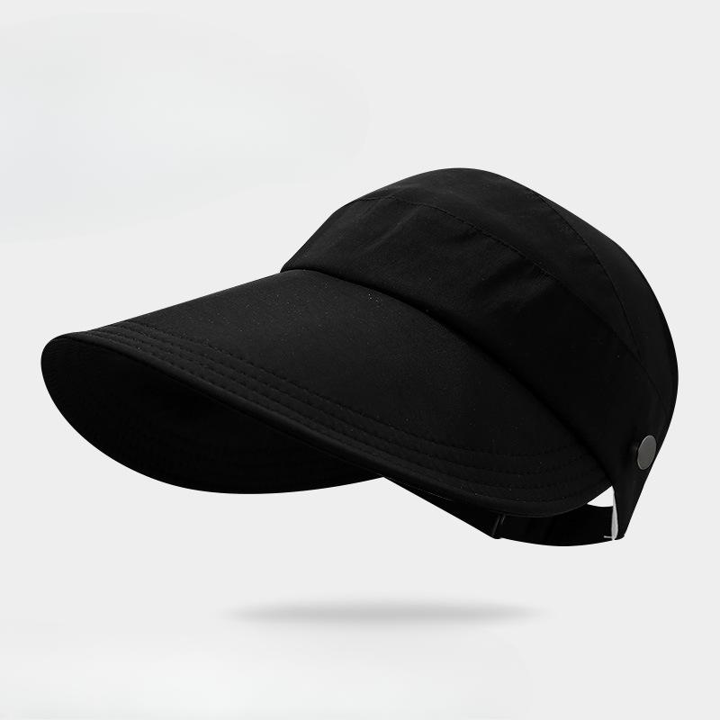 Women's Summer Half Visor Sun Hat UV Protection Bucket Cap Sunshade Hat with Duckbill Brim