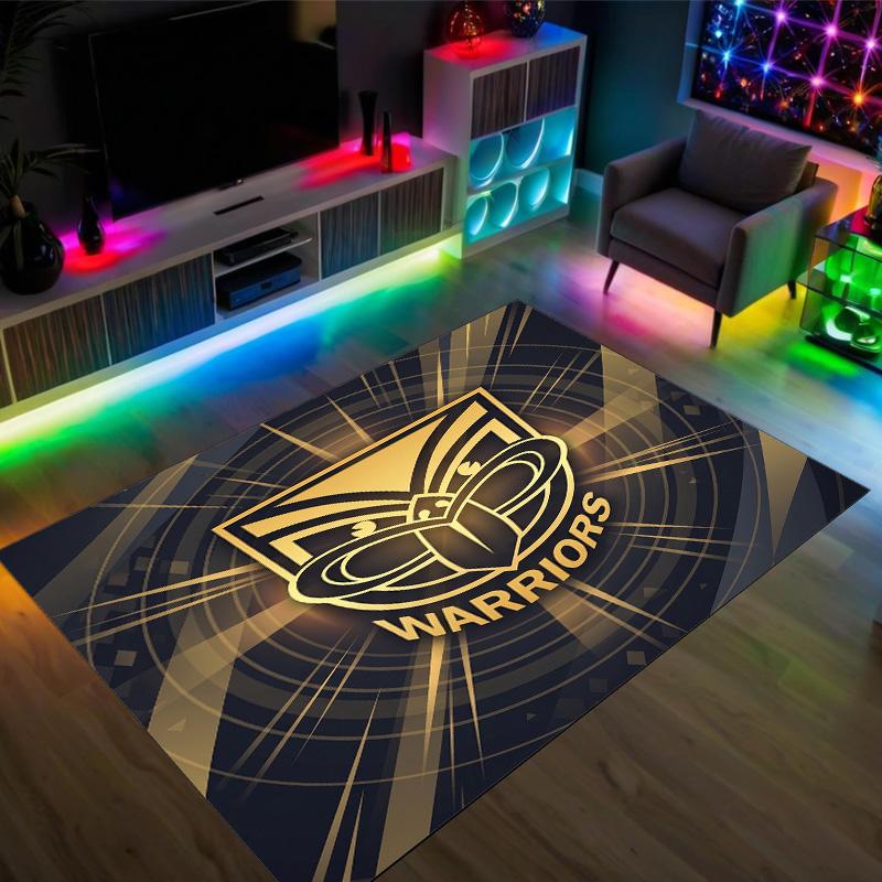 Wigan Warriors Design Crystal Velvet Carpet Cozy Non?Slip Printed Rug For Bedroom Living Room Entrance