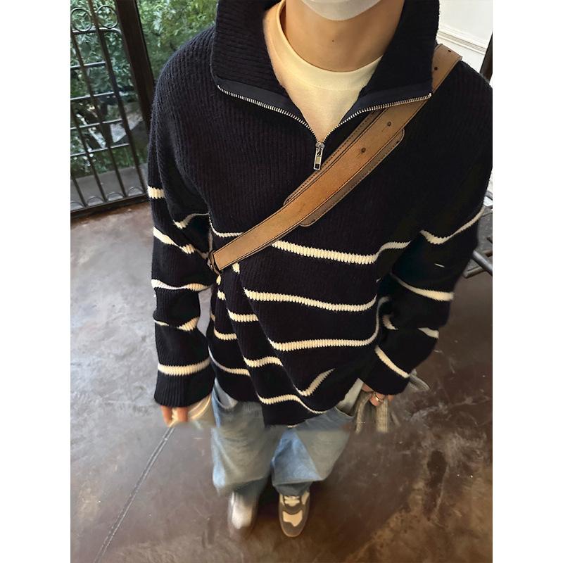 

Мужской теплый модный свитер большого размера из мягкой ткани высокого качества, свитер с отложным воротником на молнии, свободный повседневный спортивный трикотаж с длинными рукавами 8XL