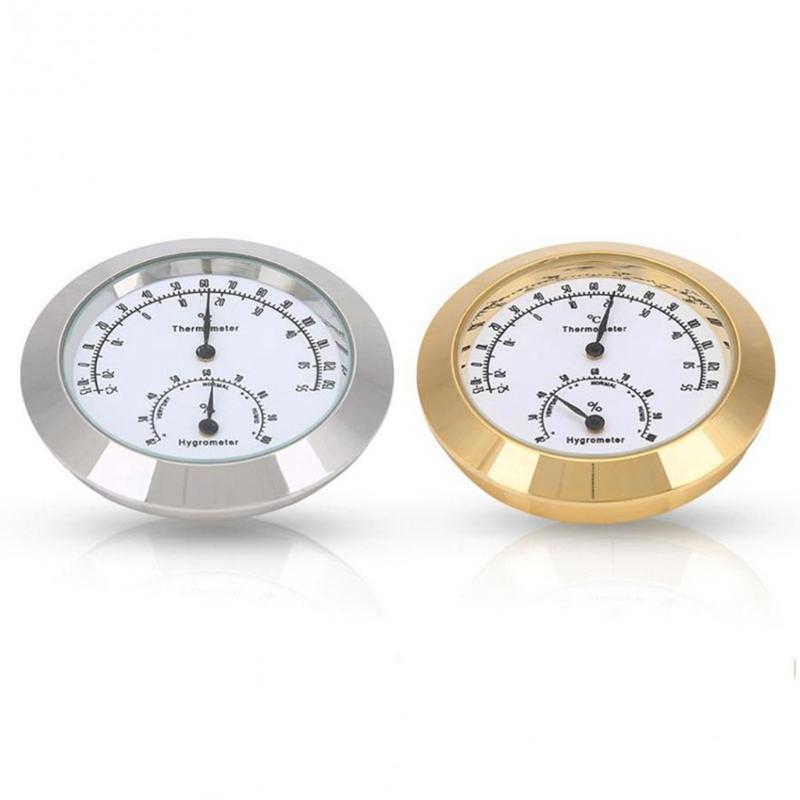 Round Humidity Temperature Meter Hygrometer Thermometer for Guitar Violin