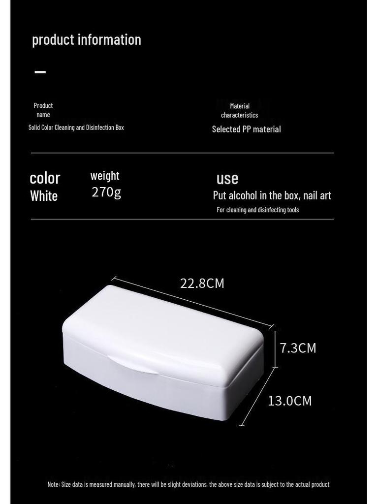 Nail Tool Alcohol Disinfection Box for Beauty and Cleaning