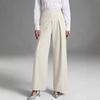 New Women's High Waisted Straight Leg Suit Pants, Simple Drapey Casual Trousers for Women