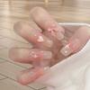 1 Set Falsche Nägel Leicht entfernbar Vollständige Abdeckung Glänzend DIY mit Kleber Sweet Fantasy Schleife Herz Verlängerter Falscher Nagel Nagelstudio Zubehör