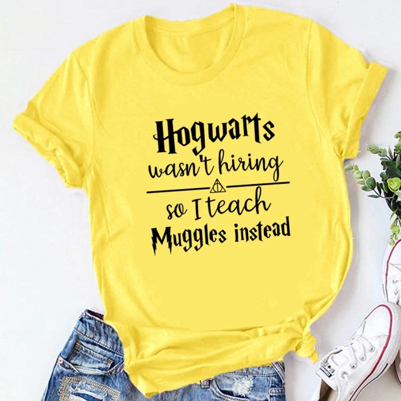 Halloween Womens Short Sleeved Tshirt Suitable for Womens Casual Fashion Witch Hat Printed Fun Tshirt