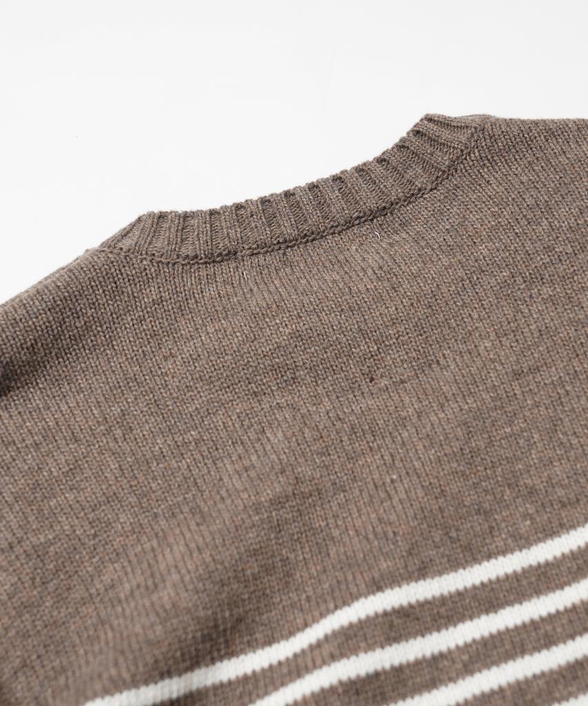 FRIZMWORKS Wool Stripe Relax Knit _ Beige