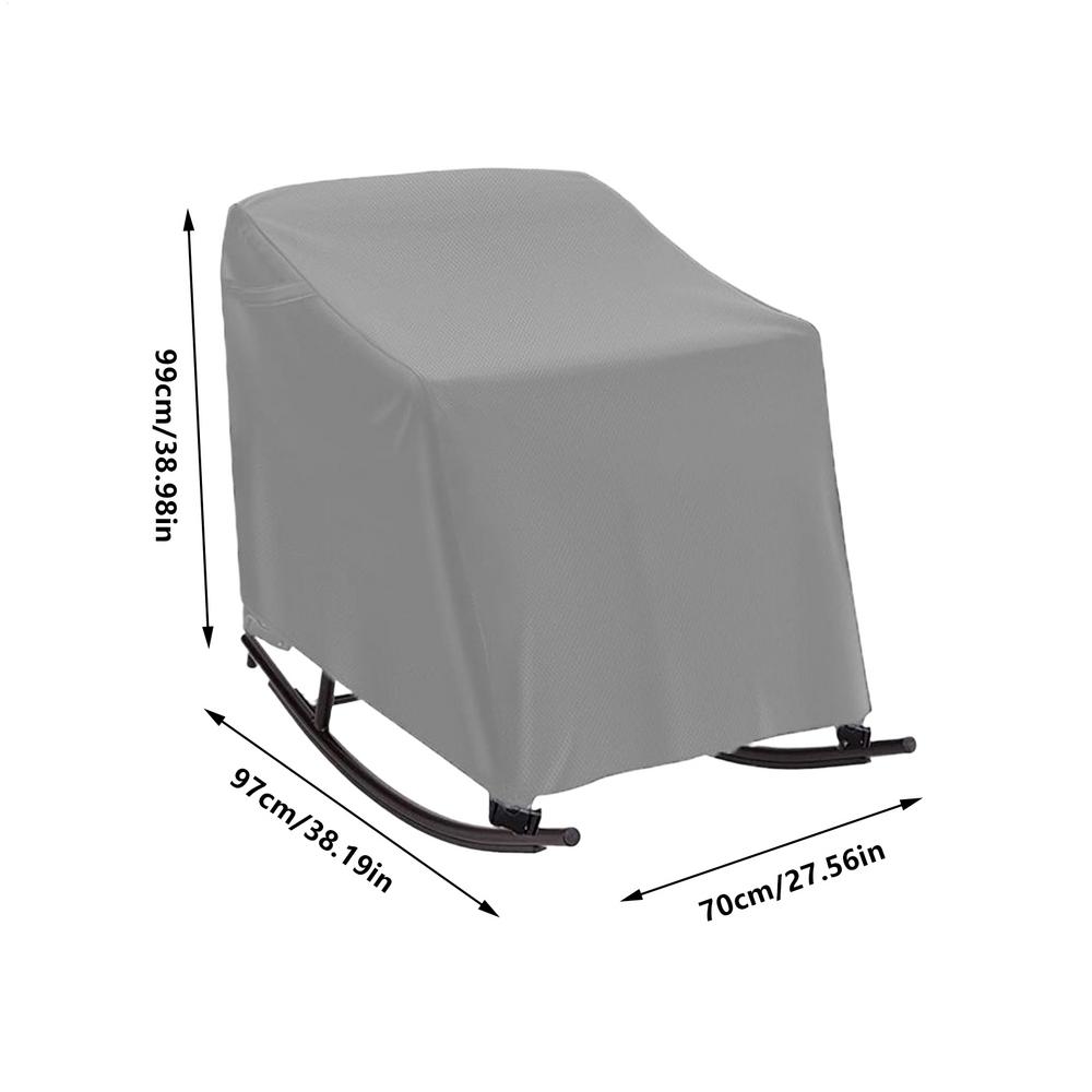 

Outdoor Chair Cover Adjustable Waterproof Recliner Cover Non-Slip For Garden Yard Farm Lawn Courtyards Balcony сірий