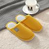 Fashion Concise Mix Color Cotton Slippers Women Indoor Soft Bottom Corduroy Slippers Woman Winter Slip On Flat Heel Cotton Slides Lady