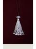 Autumn/Winter White Crystal Tassel Pendant Necklace - European & American Design for Versatile High-End Style