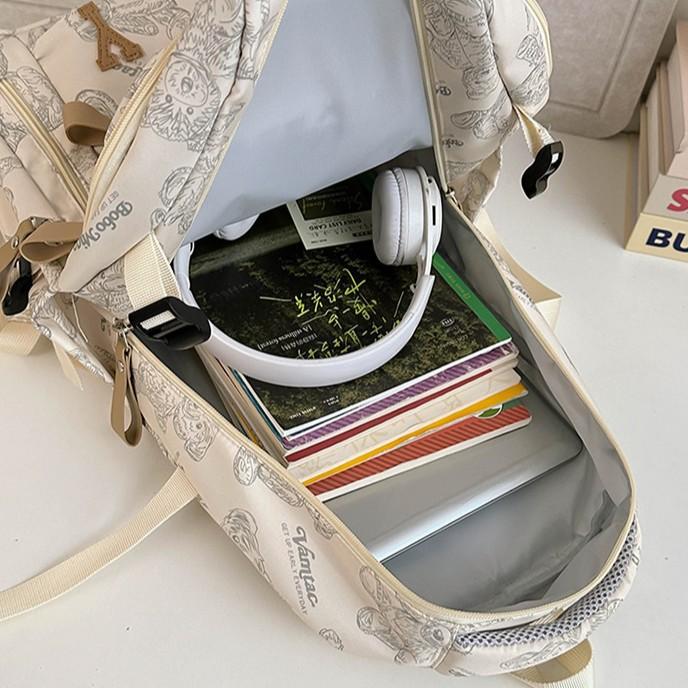 Schoolbag Student backpack Large capacity Junior high school student schoolbag Versatile new Korean casual texture backpack