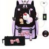 Cute Cartoon Printed Backpack Female Japanese Sweet Small Fresh Primary And Secondary School Student Schoolbag