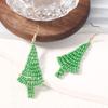 Halloween Creative New Green Hand-woven Christmas Tree Ear Hook Niche Simple and Versatile Model