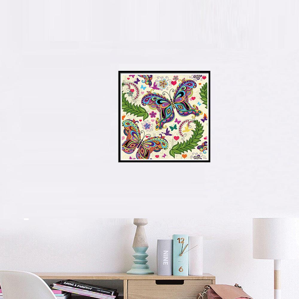 5D Diy Round Diamond Moving Butterfly Imitation Cross Stitch Diamond Embroidery Mosaic Home Decoration Handmade Crafts Gifts