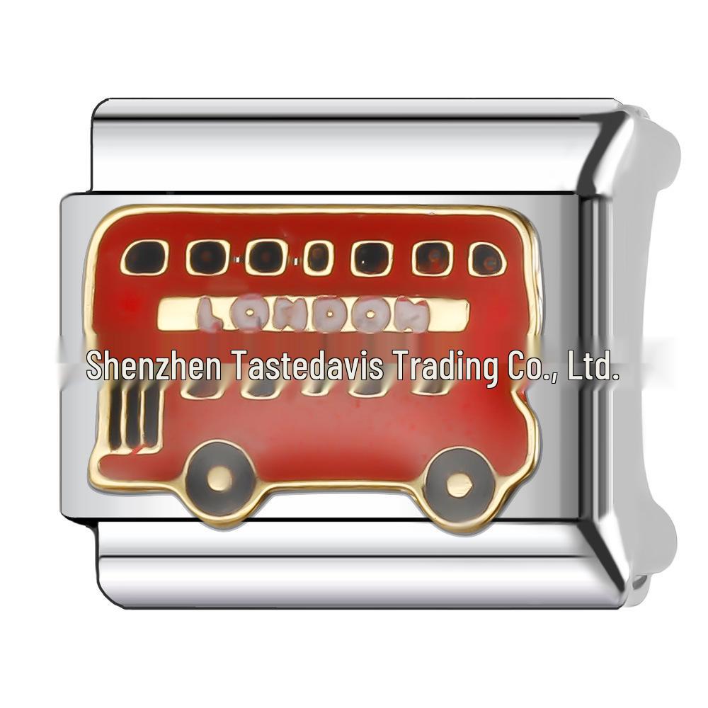 9MM Ball Plane Series Cartoon Module Charm Bracelet - DIY Stainless Steel Jewelry Gift