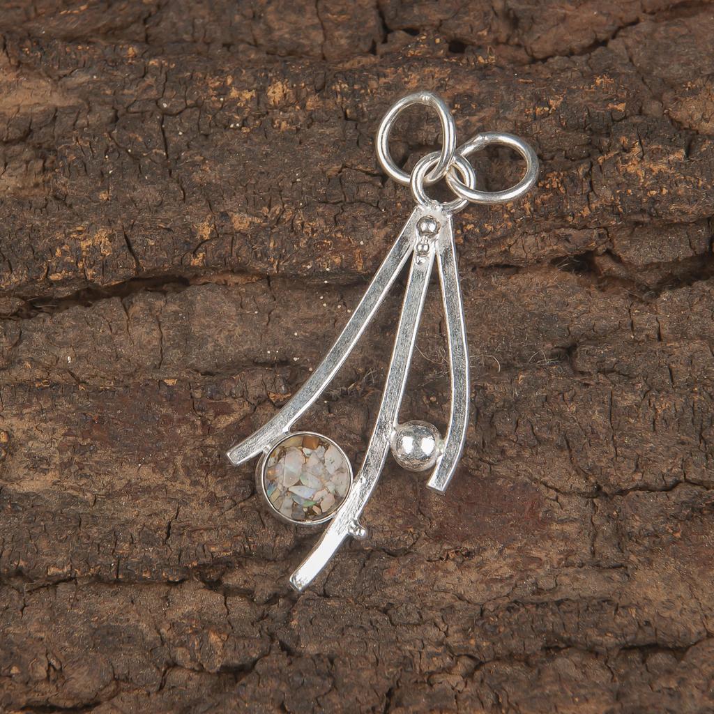 Ethiopian Opal Copper Turquoise Handmade Gemstone Pendant, 925 Solid Sterling Silver Pendant Jewelry, Pendant For Engagement Gift