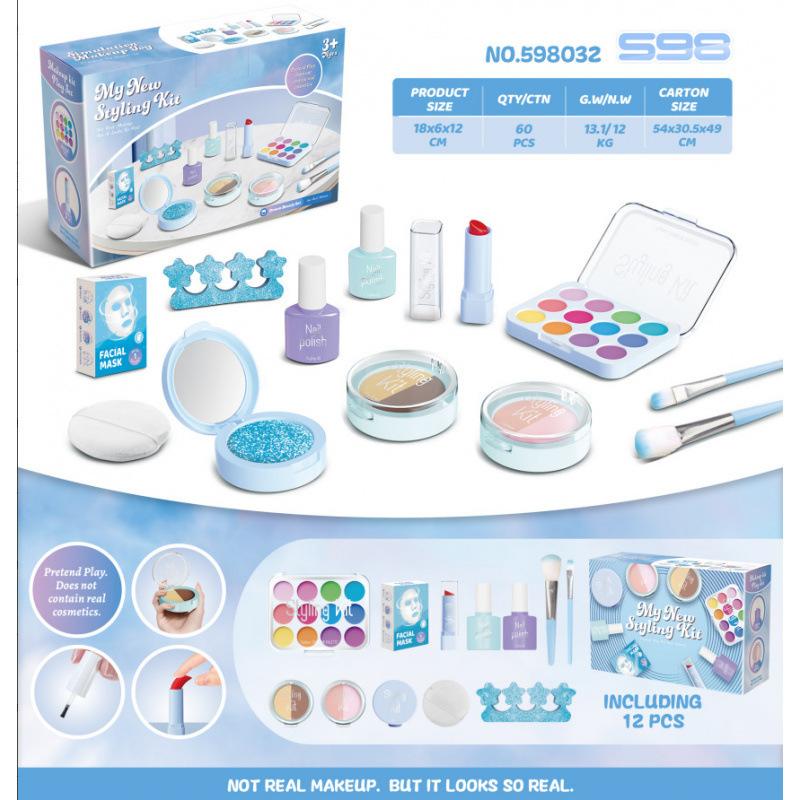 Children'S Makeup Nail Polish Lipstick Girl Makeup Toy Boxed Girl Cosmetics Makeup Box