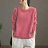 Sweatshirt for Women Cotton Oversize Slimming Loose Round Neck Casual Pullover Long Sleeve Spring Sweatshirt Top