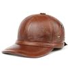 Sheepskin Baseball Cap/Beret for Men - Autumn Winter Casual Fashion Hats for Mature Youth Elderly