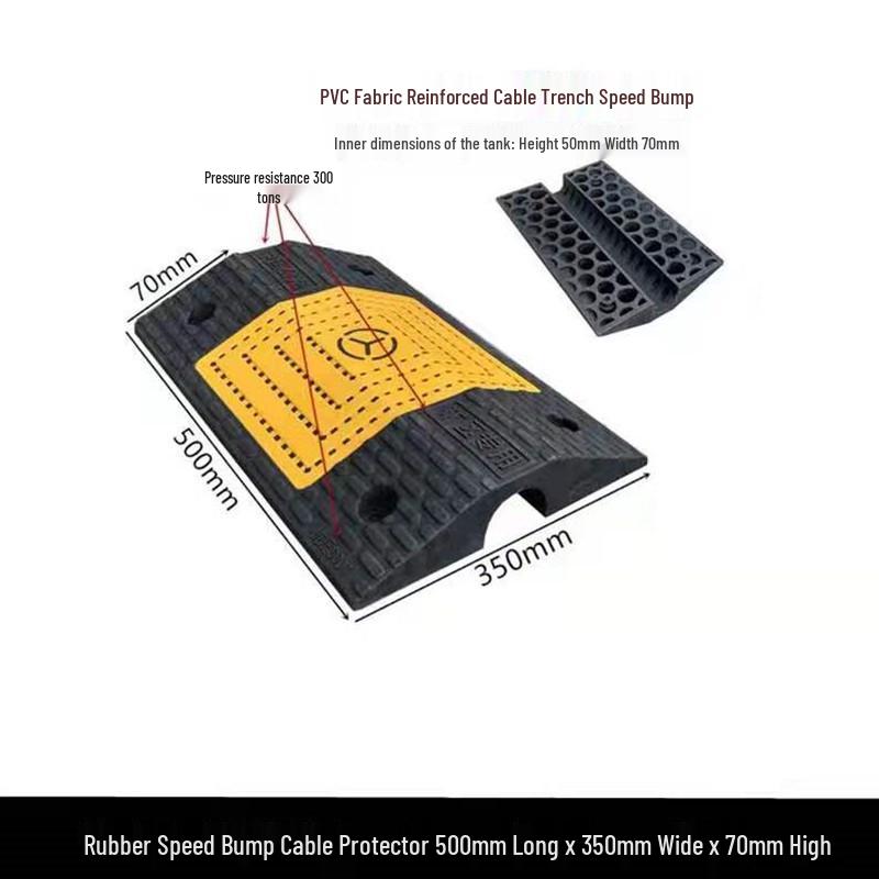 Indoor/Outdoor Cable Protection Rubber Trunking Speed Bump