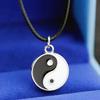 Yin Yang Pendant Necklace for Mens - Adjustable Cord Necklace