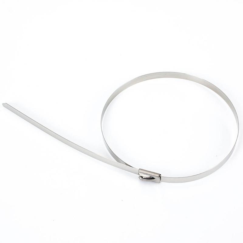 Metal Zip Ties 304 Stainless Steel Cable Tie Heavy Duty Self-Locking Strap Ties Multi-Purpose Metal Exhaust Wrap Lock