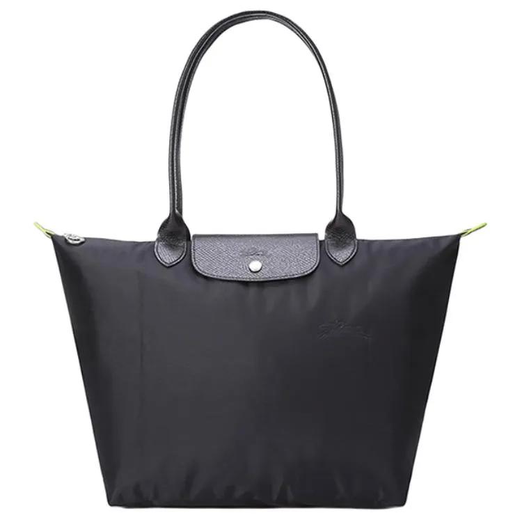 LONGCHAMP Le Pliage Green Recycled Canvas Dumpling Bag Handbag , Shoulder Bag Large Unisex Black (Unisex) Shoulder Bags 1899919001