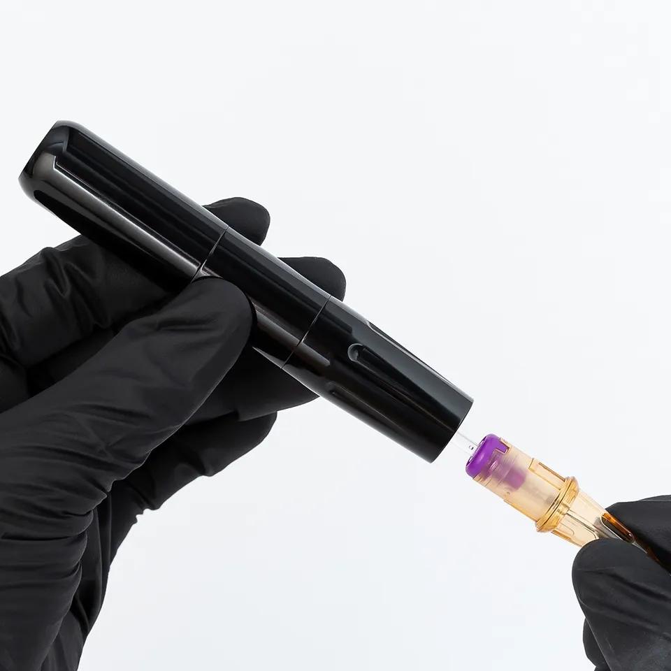 EZ Rotary Tattoo Maschine Mini Permanent Make-Up RCA Tattoo Stift für Augenbrauen Lippen Patrone Nadeln Versorgung Hohl Tasse Motor