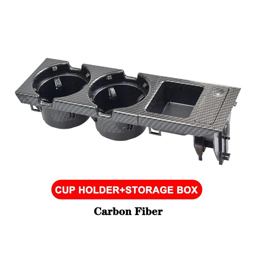 Car Center Console Water Cup Holder Beverage Bottle Holder Coin Tray For Bmw 3 Series E46 318I 320I 98-06 51168217953 Black