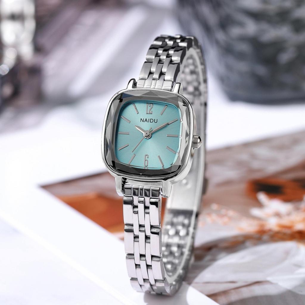 Women's Luxury Rhombus Square Dial Steel Band Wristwatch