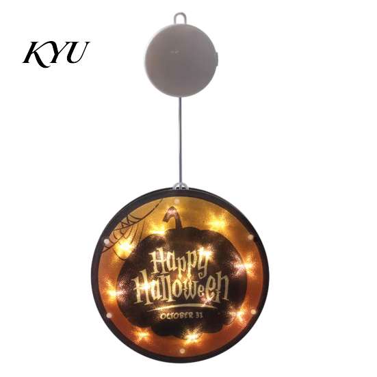 Indoor Holiday Atmosphere Lamp Halloween Window Decor Light, Battery Powered Ghost Pumpkin Fairy Portable Operated Light String Lantern for