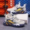 Children's Shoes Boys Lightweight Soft Thick-soled Primary School Students Running Sports Shoes Medium and Older Children's Mesh Breathable Casual Da