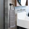 Matte Black Suction Cup Towel Ring Stainless Steel Hand and Face Washcloth Holder Dish Towel Hanger for Shower and Bathroom Wall