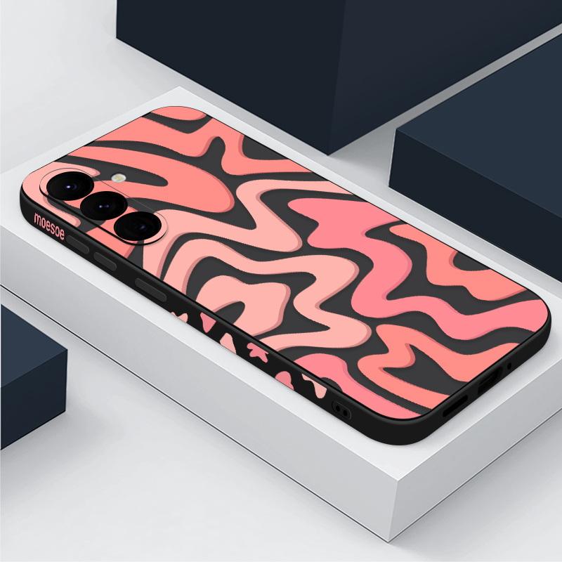 Für Samsung S24 S23 Ultra S22 S21 FE A54 A54 A52 A34 A14 A53 A71 A51 A72 Weiche TPU stoßfest Telefon Fall Mode Streifen Muster Abdeckung