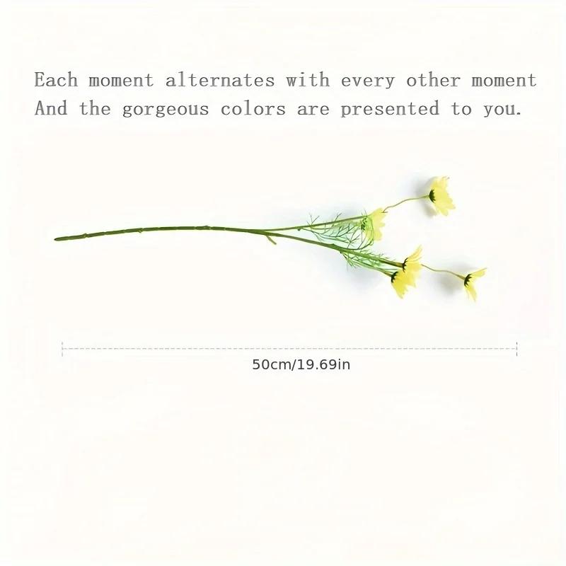 5 Pcs Small Daisy Simulation Chamomile Orchid Chrysanthemum Plastic Fake Flower Home Decoration Ornament Flower