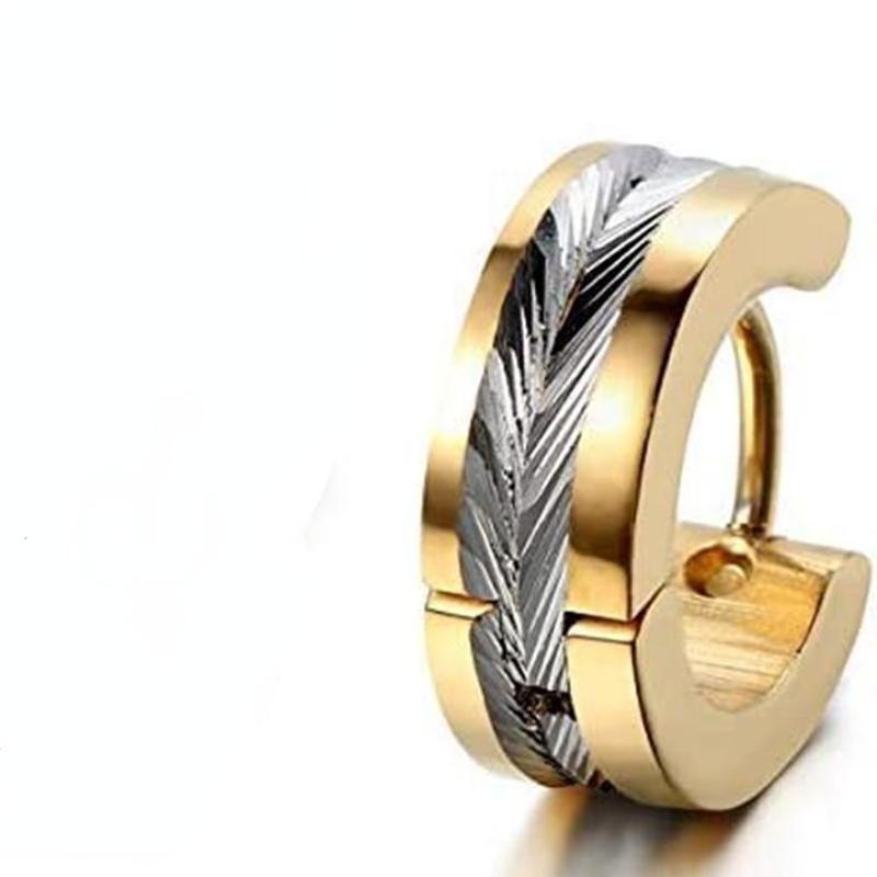 1PC Men's Women's Stainless Steel Earrings Scrub Earrings Earrings Earclips Hip Hop Earrings