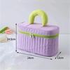 Portable Makeup Organizer - Contrast Color Square Triangle Cosmetic Bag for Travel Toiletry Storage Bag Organizer