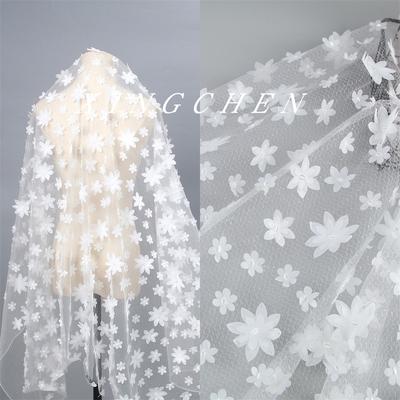Lace Mesh Fabric, Three-Dimensional Embroidery Small Flower Embroidery Cloth Lolita Lolita Clothing Children'S Clothing Fabric