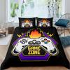 Boys Gamepad Duvet Cover Kids Young Man Video Games Bedding Set Twin Microfiber Classic Gaming With Controller Black Quilt Cover