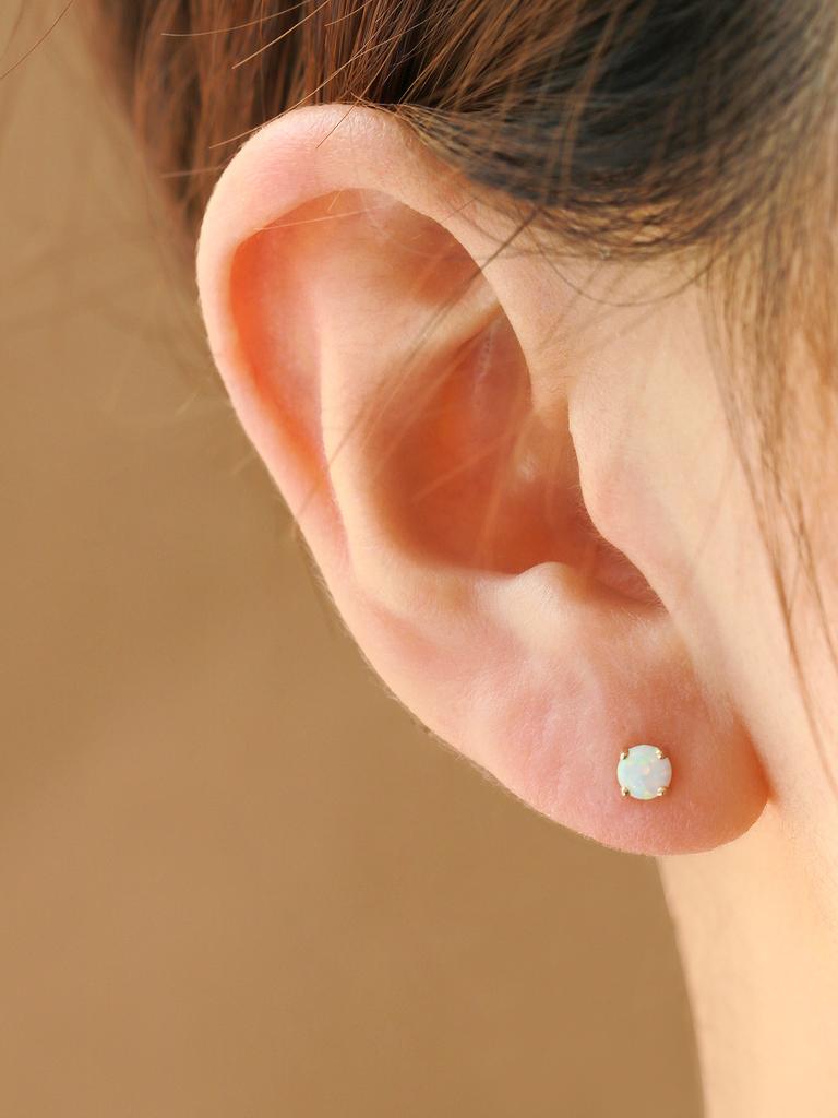 Minimal Piercing 14K Internal Opal Labret Piercing