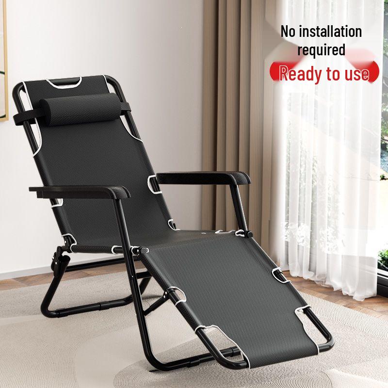 Portable Folding Lounge Chair Bed for Office, Naps, Camping, and Relaxation