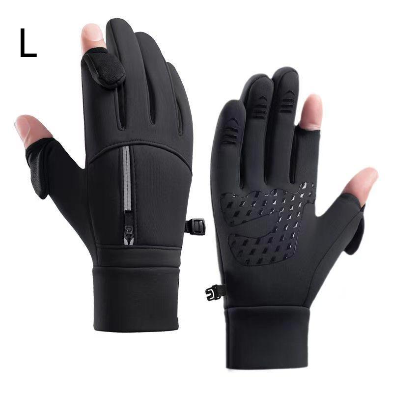 1 Pereche Mănuși de Iarnă Pentru Bărbați Femei - Mănușă Termică Impermeabilă Pentru Vreme Rece, Pentru Alergare Ciclism Cu Deget Tactil