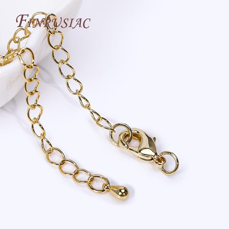 10/12mm Lobster Clasps Extension Chain,Rhodium/ 18K Real Gold Plated Brass 66mm Extension Tail Chain DIY Jewelry Making Findings