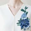 Fashion Elegant Colorful Embroidery Lace Flower Applique 3D Flower DIY Peony Flower Patch Embroidery Patches DIY Clothing