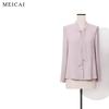 Meicai Elegant French Triacetate Flowing Collar Straight Long Sleeve Shirt