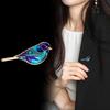 Shining Rhinestones Bird Brooch Alloy Material Crafted Pin Safe Lock Mechanism Suitable For Weddings Meetings Costumes