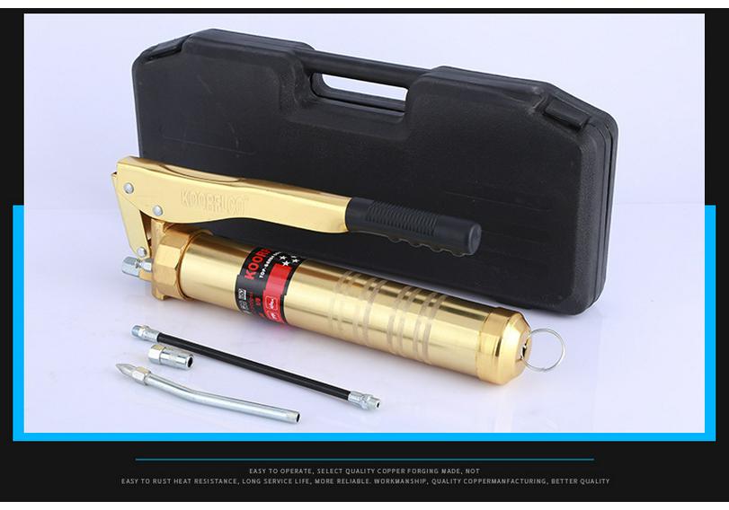 High-Pressure Dual-Action Zipper and Chain Grease Gun for Excavators