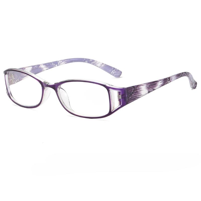 Women Fashionable Reading Glasses Stripes Printed Reading Glasses Anti Blue Light Eyewear Rectangle Presbyopia Eyeglasses