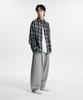 Mubeun Essential One-Pleat Wide Sweatpants Gray