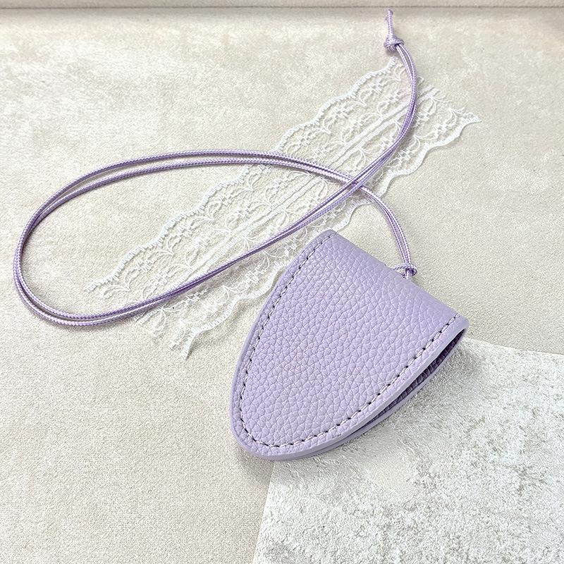 Korean Trendy Eyeglasses Storage Bag Lanyard Magnetic Portable Pu Leather Case Cover Sunglasses Key Case Reading Glasses Bag