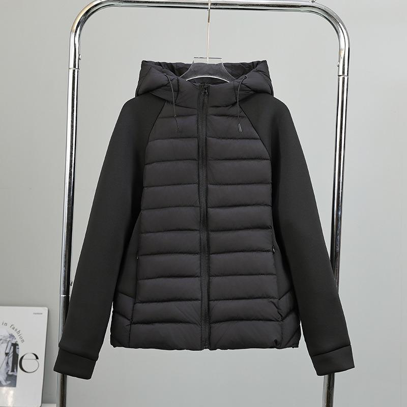 Trendy new padded splicing cotton clothes men's and women's light and thin comfortable casual versatile light jacket