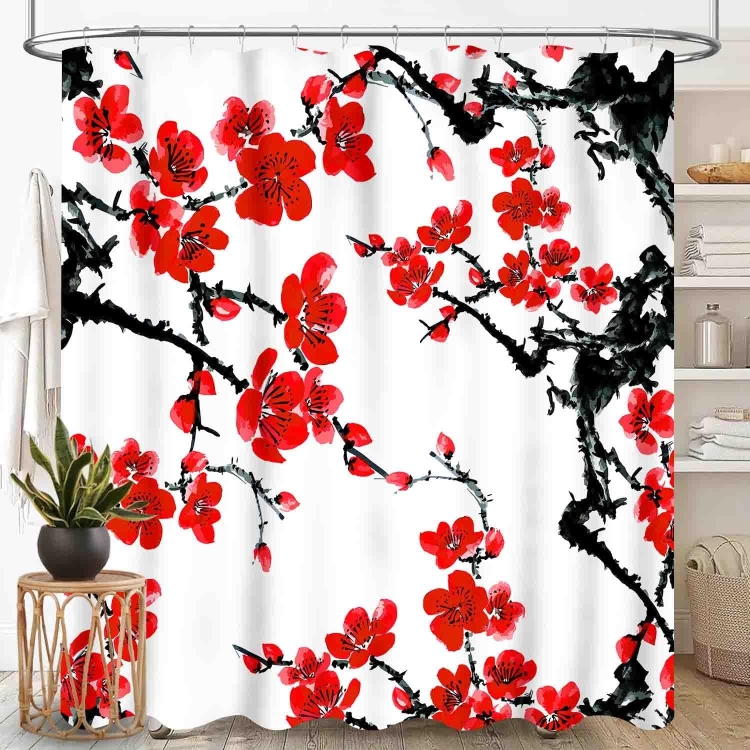 

Forest Shower Curtains, Gothic Misty Foggy Jungle Nature Forest Mountain Landscape Scenery Woodland Goth Dark Blackwaterproof W60H190(CM)-1 Pcs